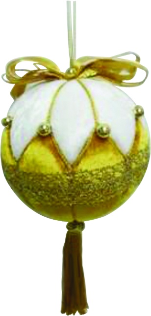 Tasseled Velvet Ball, 18cm