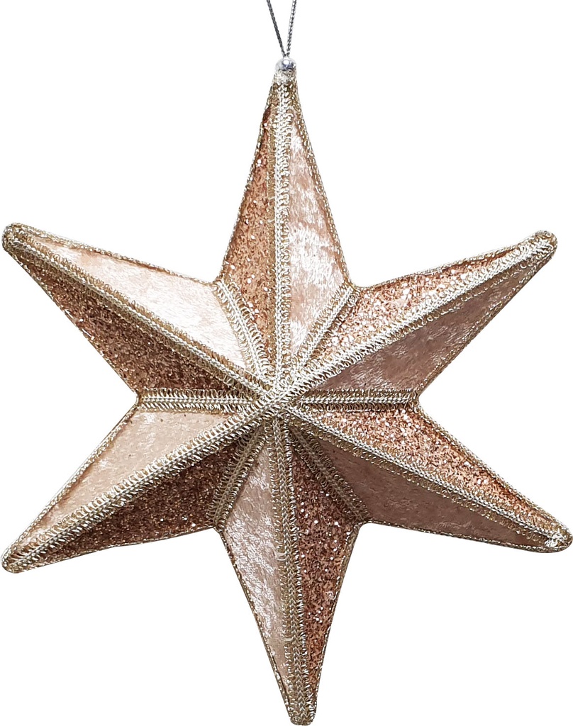 Six-point Fabric Star, 18cm