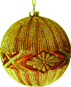 Glitter Ball with Design, 10cm