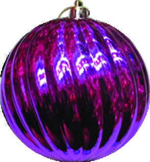 Shiny Swirl Ribbed Ball, 10cm
