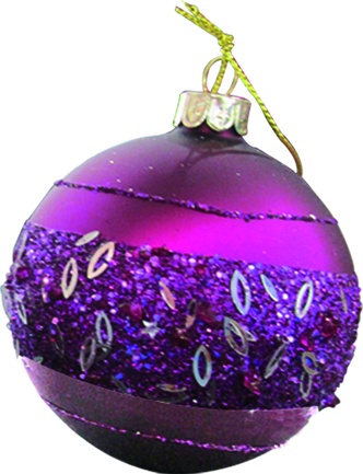 Rhinestone Glass Ball, 12cm