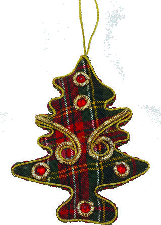 Plaid Christmas Tree, 15cm