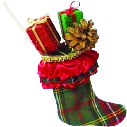 Plaid Stocking, 23cm