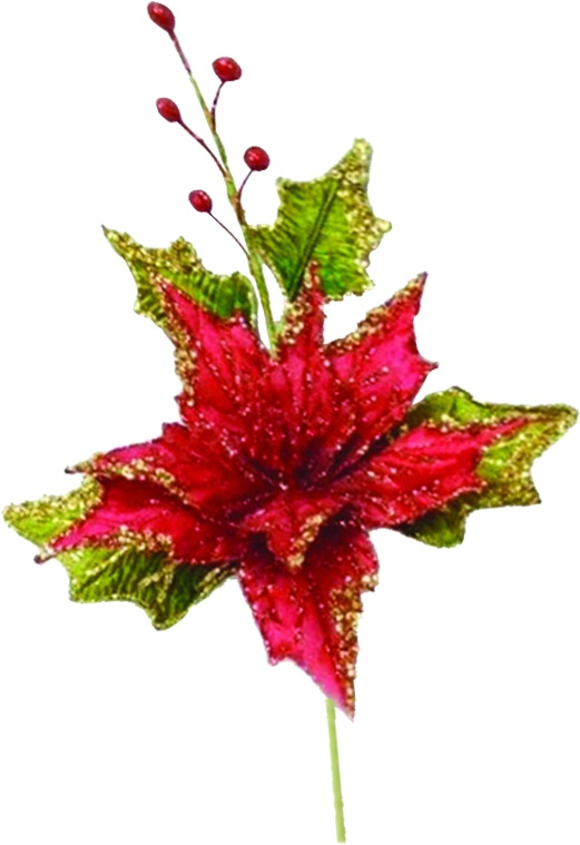 Poinsettia with Pick, 46cm