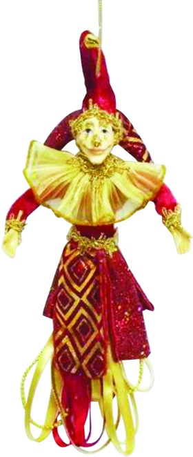 Hanging Jester Ornament, 23cm