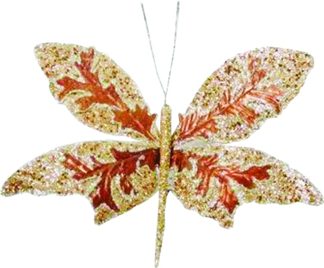 Glittered Metallic Butterfly Clip-On, 38cm