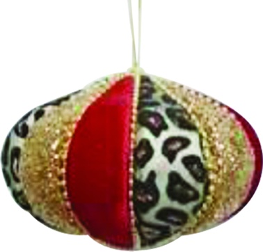 Fabric Onion Ornament, 11.5cm