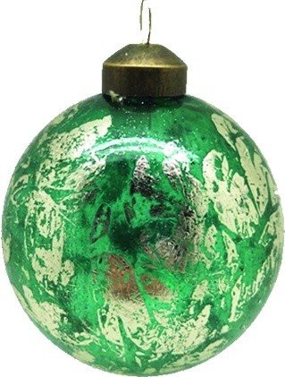 Painted Glass Ball, 10cm