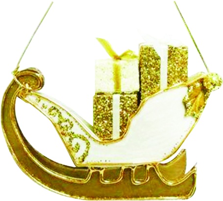 Festive Sleigh, 18cm