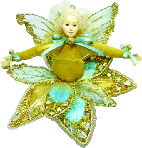 Poinsettia with Sequin Fairy, 20cm