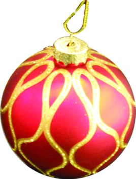 Patterned Glass Ball, 8cm