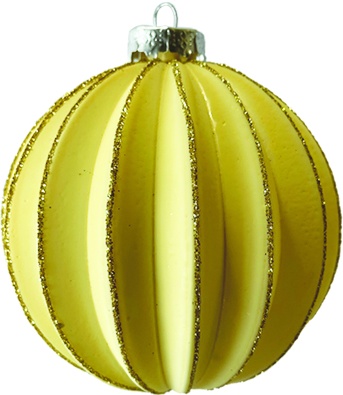 Ridged Antique Glass Ball, 12cm