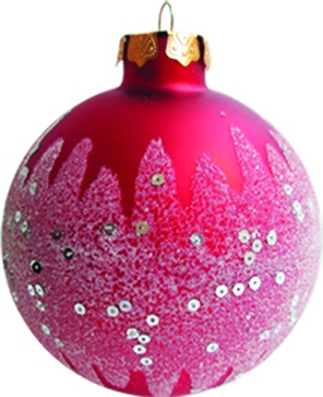 Sequin Glass Ball, 10cm