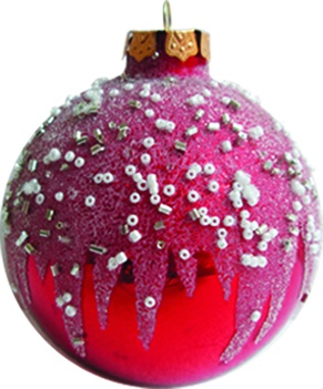 Studded Glass Ball, 10cm