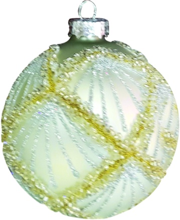 Beaded Glass Ball Lattice Fan, 12cm