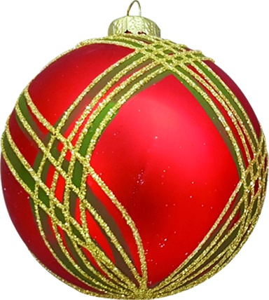 Tartan Lattice Glass Ball, 12cm