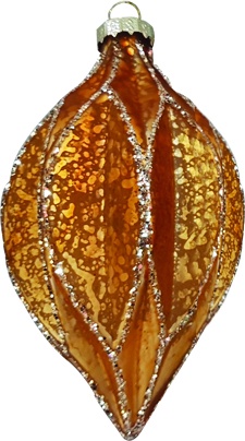 Glittered Glass Drop, 12cm