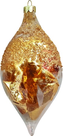Gilded Glass Drop, 13cm