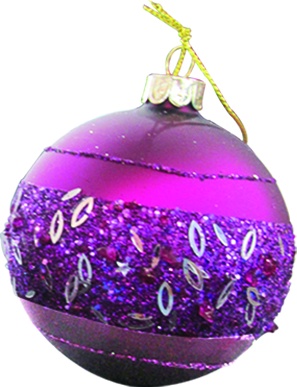 Rhinestone Glass Ball, 10cm