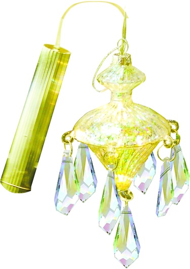 Illuminated Chandelier Ornament, 16cm