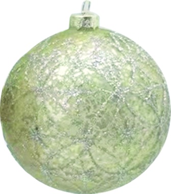 Glittered Antique Ball, 10cm