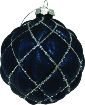 Glittered Glass Ball, 10cm