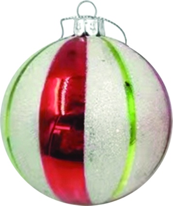 Sugar-Coated Panel Glass Ball, 10cm