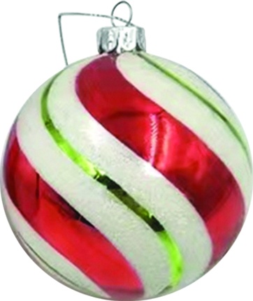 Sugar-Coated Spiral Glass Ball, 15cm