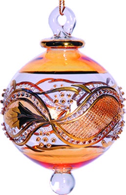 Ornate Glass Ball, 8cm