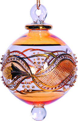 Ornate Glass Ball, 8cm