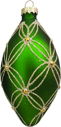 Glittered Glass Drop, 13cm