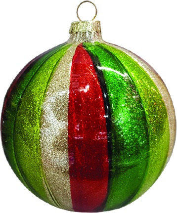Glass Ball Panel Glitter, 12cm