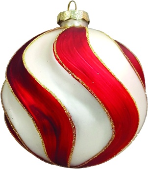 Twisted Glass Ball, 10cm