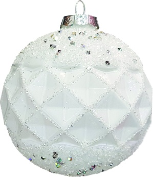 Beaded Glass Bauble, 10cm