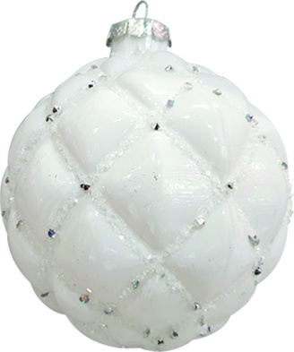 Quilted Studded Glass Ball, 12cm