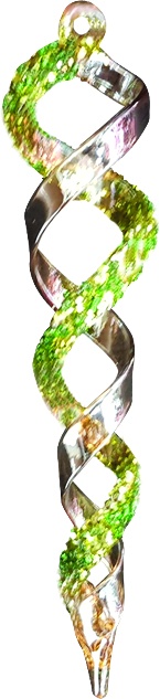 Glass Spiral Icicle, 17cm