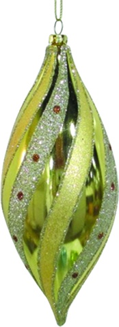 Glittered Swirl Striped Teardrop, 17cm