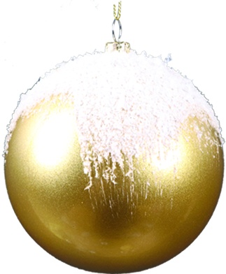 Snow Powder Bauble, 10cm
