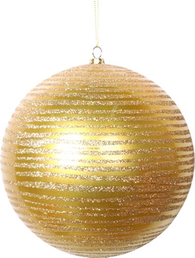 Glitter Stripe Bauble, 10cm