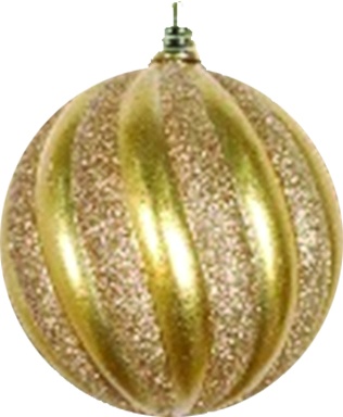 Glittered Swirl Ball, 10cm