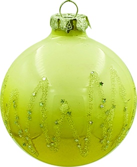 Glass Ball Glitter Swag, 8cm