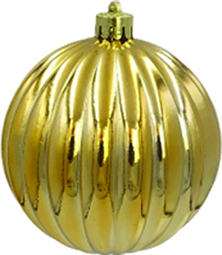 Ridged Bauble, 10cm