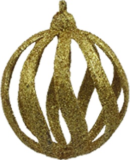 Glitter Openwork Ball, 8cm