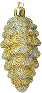 Glittered Pinecone, 8cm