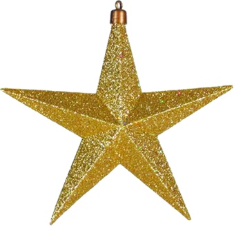 Glittered Star, 15cm