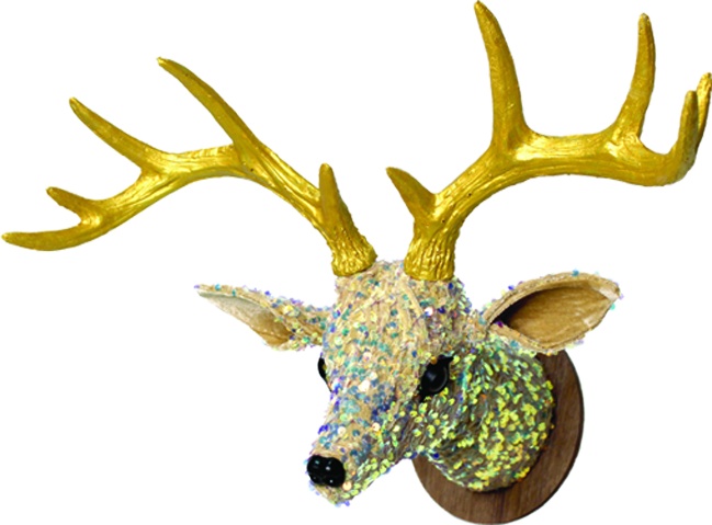 Glitter Deer Head, 49cm