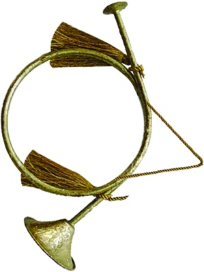 Tasseled Ornate Round Bugle, 15cm
