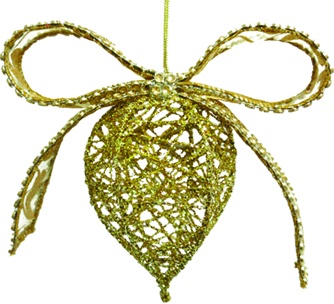 Wireframe Drop With Integrated Bow, 9cm