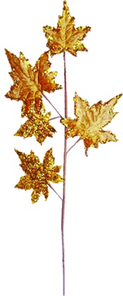Maple Leaf Glittered Spray, 56cm
