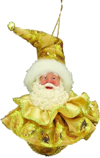 Santa Head Sequin Ruff, 30cm